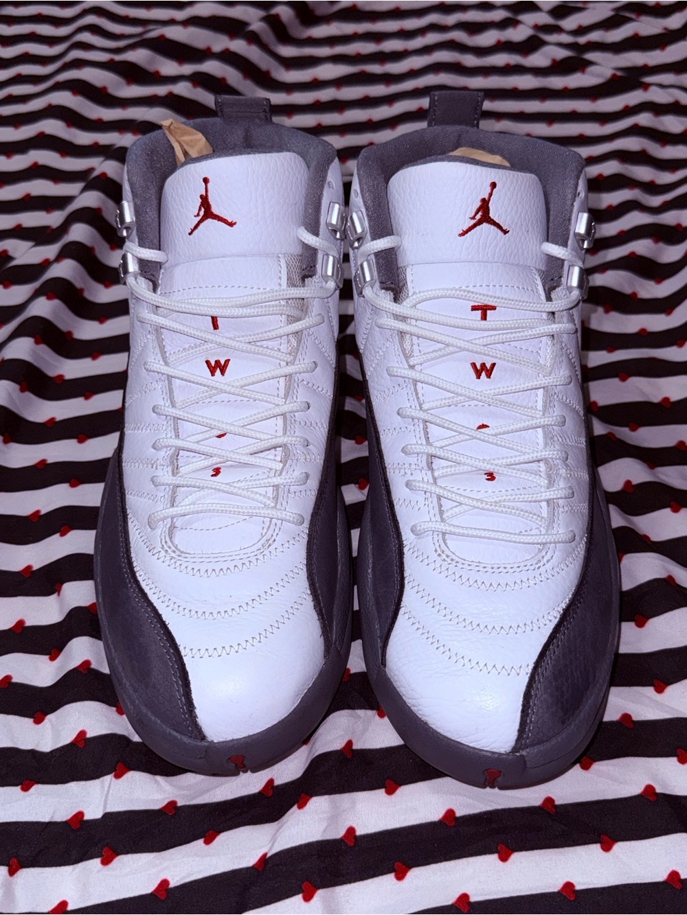 Jordan Men’s Basketball Shoes - White, Gray, Red Accents